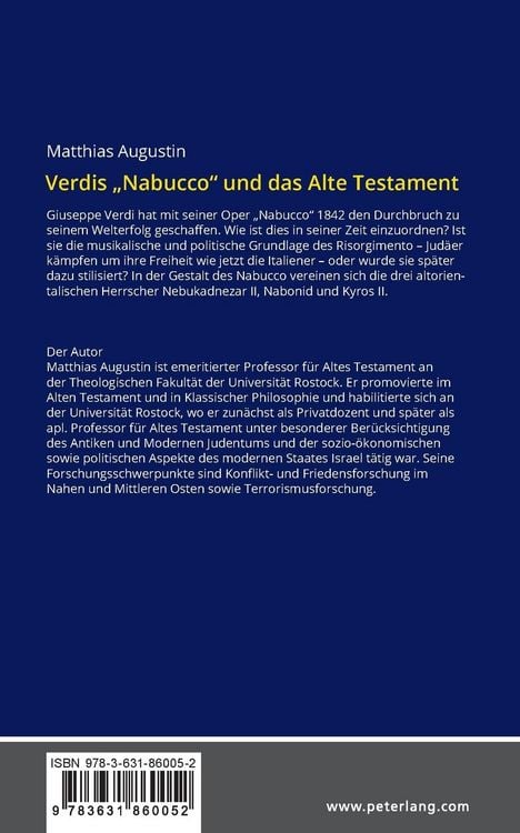 Produktbild: Verdis "Nabucco" und das Alte Testament