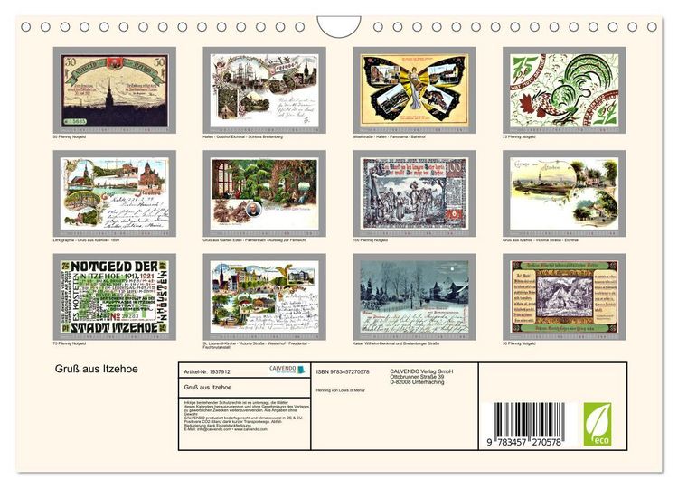 Produktbild: Gru&szlig; aus Itzehoe (Wandkalender 2026 DIN A4 quer), CALVENDO Monatskalender
