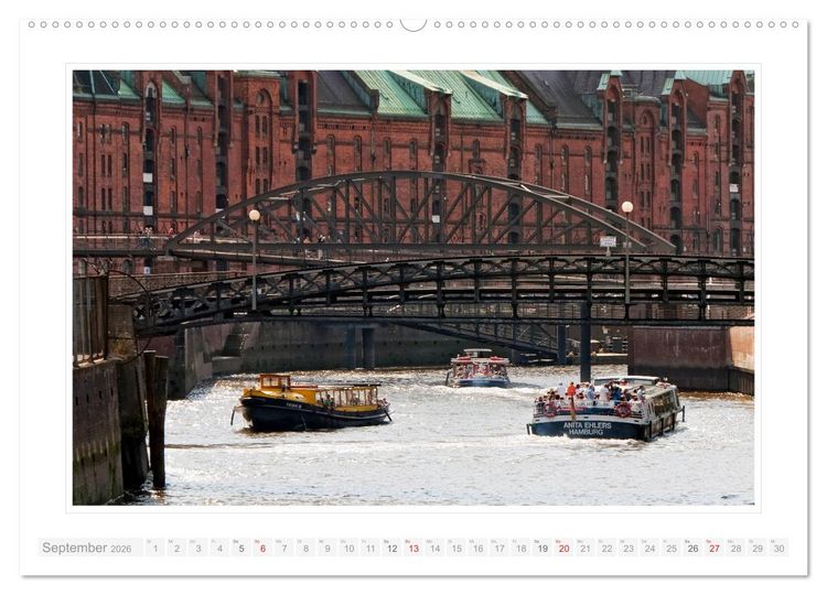 Produktbild: Hamburger Impressionen 2026 (hochwertiger Premium Wandkalender 2026 DIN A2 quer), Kunstdruck in Hochglanz