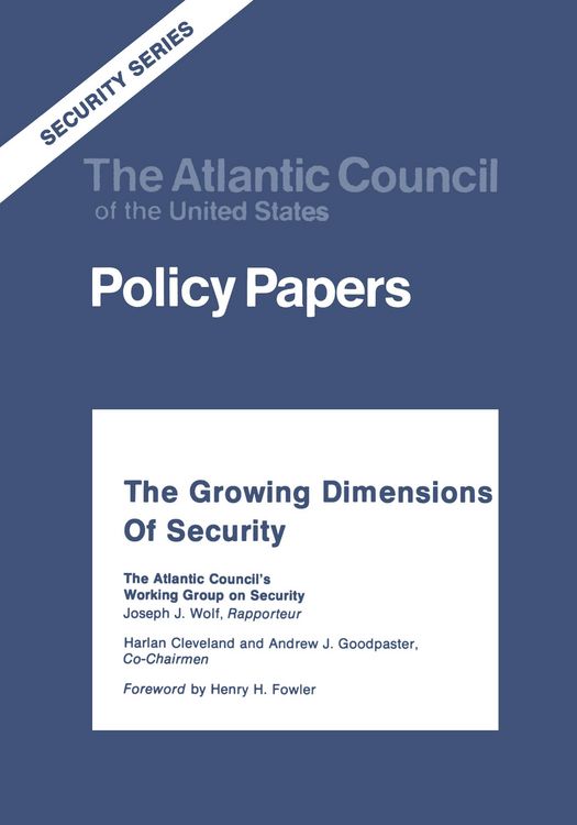 Produktbild: The Growing Dimensions of Security