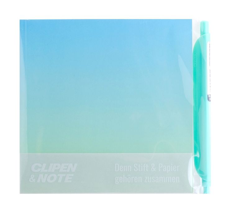Produktbild: Clipen & Note Set Gr&uuml;n &ndash; Gelschreiber & Notizbuch