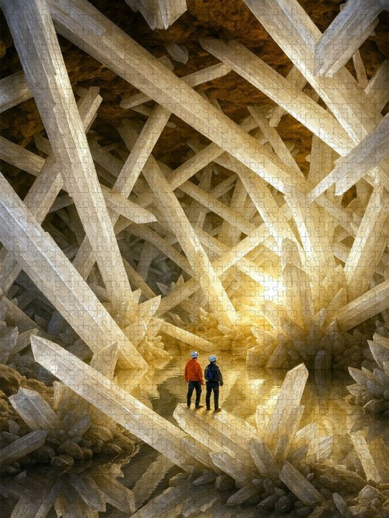 Produktbild: CALVENDO Puzzle Selenitzauber - riesige H&ouml;hle mit Kristallen | 2000 Teile Lege-Gr&ouml;&szlig;e 90x67cm Foto-Puzzle f&uuml;r gl&uuml;ckliche Stunden