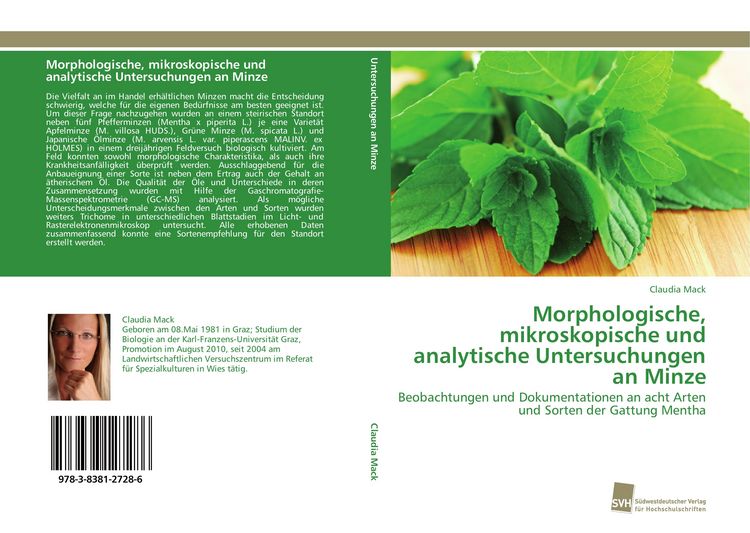 Produktbild: Morphologische, mikroskopische und analytische Untersuchungen an Minze