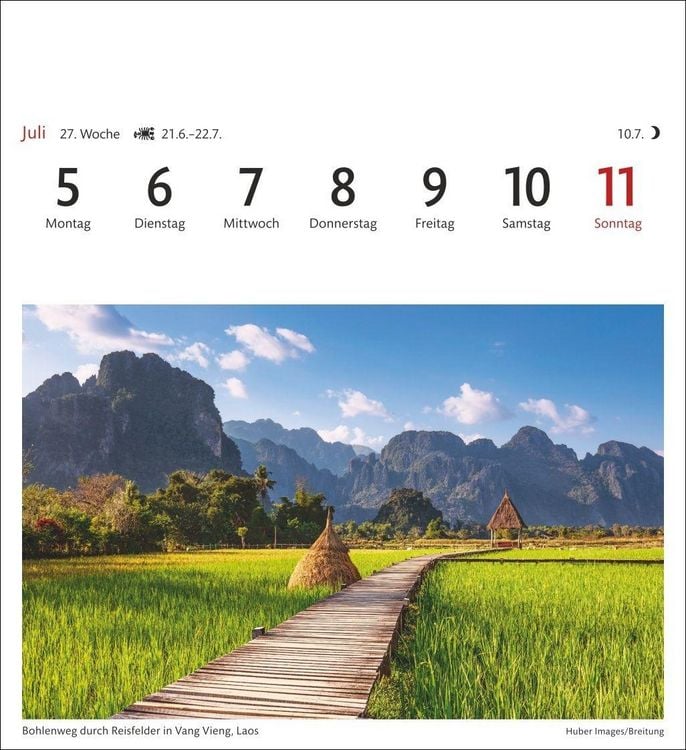 Produktbild: Traumziele Sehnsuchtskalender 2027 - Wochenkalender mit 53 Postkarten
