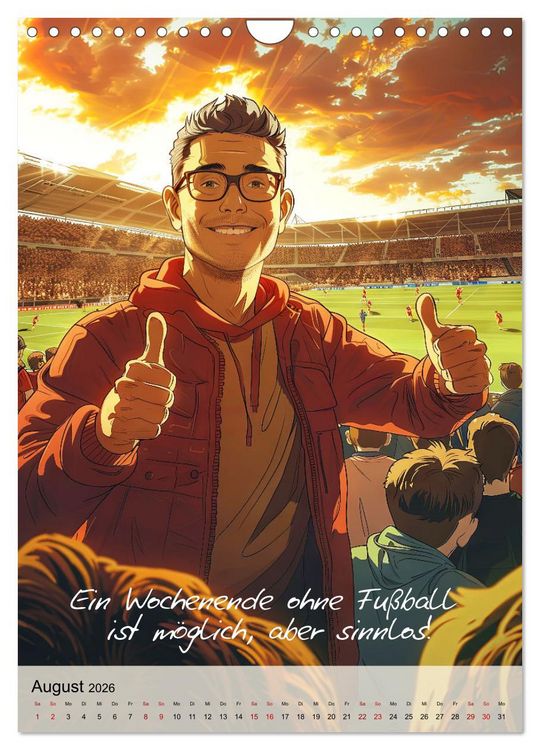 Produktbild: Fu&szlig;ballspr&uuml;che (Wandkalender 2026 DIN A4 hoch), CALVENDO Monatskalender