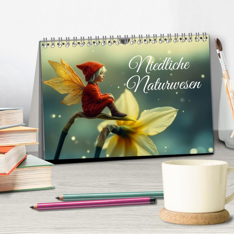 Produktbild: Niedliche Naturwesen (Tischkalender 2026 DIN A5 quer), CALVENDO Monatskalender