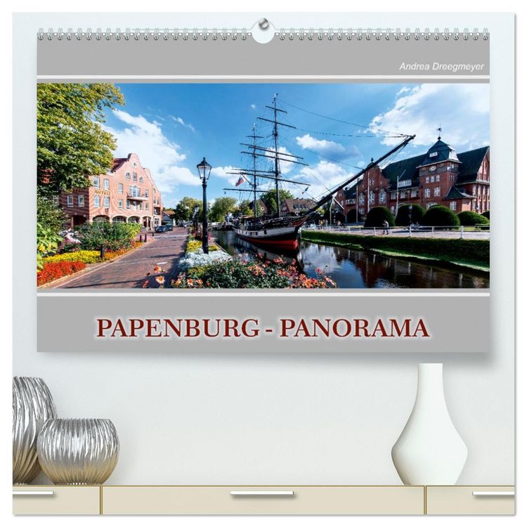 Produktbild: Papenburg-Panorama (hochwertiger Premium Wandkalender 2026 DIN A2 quer), Kunstdruck in Hochglanz