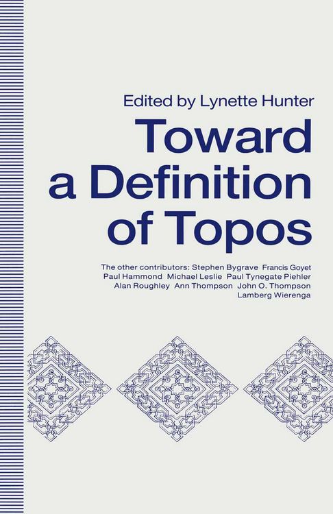 Produktbild: Towards A Definition of Topos