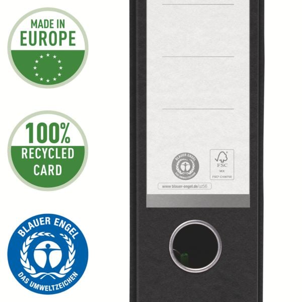 Produktbild: VON Ordner Vollpapierbezug breit blau