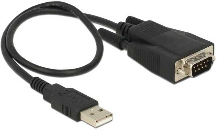 Produktbild: Delock USB 2.0 Adapter [1x USB 2.0 Stecker A - 1x RS232-Stecker] 62958 0.45m
