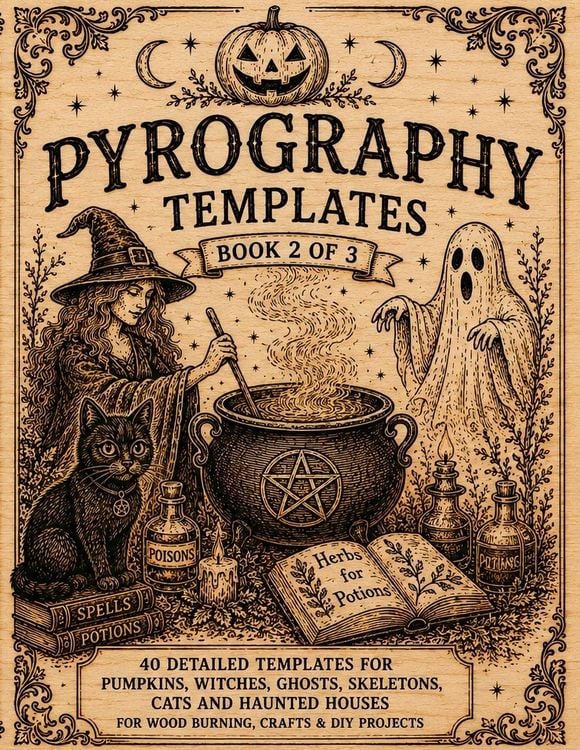 Produktbild: Pyrography Templates Halloween