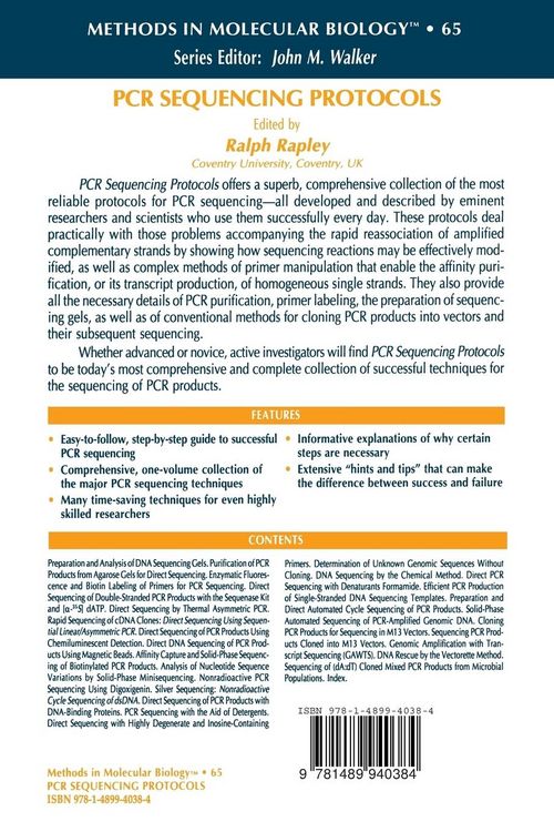 Produktbild: PCR Sequencing Protocols
