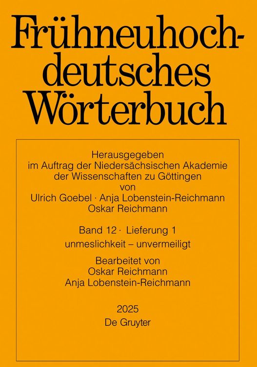 Produktbild: Fr&uuml;hneuhochdeutsches W&ouml;rterbuch. Band 12/Lieferung 1