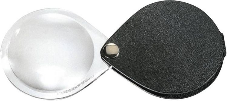 Produktbild: Eschenbach 1740530 Leder-Einschlaglupe Vergr&ouml;&szlig;erungsfaktor: 6 x Linsengr&ouml;&szlig;e: (&Oslash;) 30 mm Schwarz