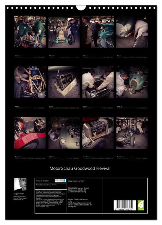 Produktbild: MotorSchau Goodwood Revival (Wandkalender 2026 DIN A3 hoch), CALVENDO Monatskalender