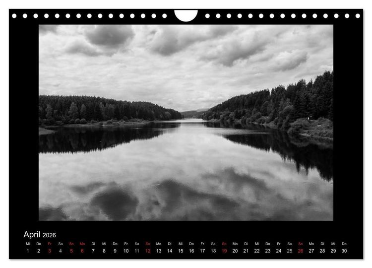 Produktbild: Harz-Bilder in monochrome (Wandkalender 2026 DIN A4 quer), CALVENDO Monatskalender