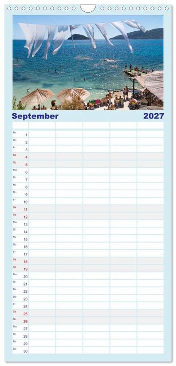 Produktbild: Familienplaner 2027 - Zakynthos - die liebenswerte Insel mit 5 Spalten (Wandkalender, 21 x 45 cm) CALVENDO