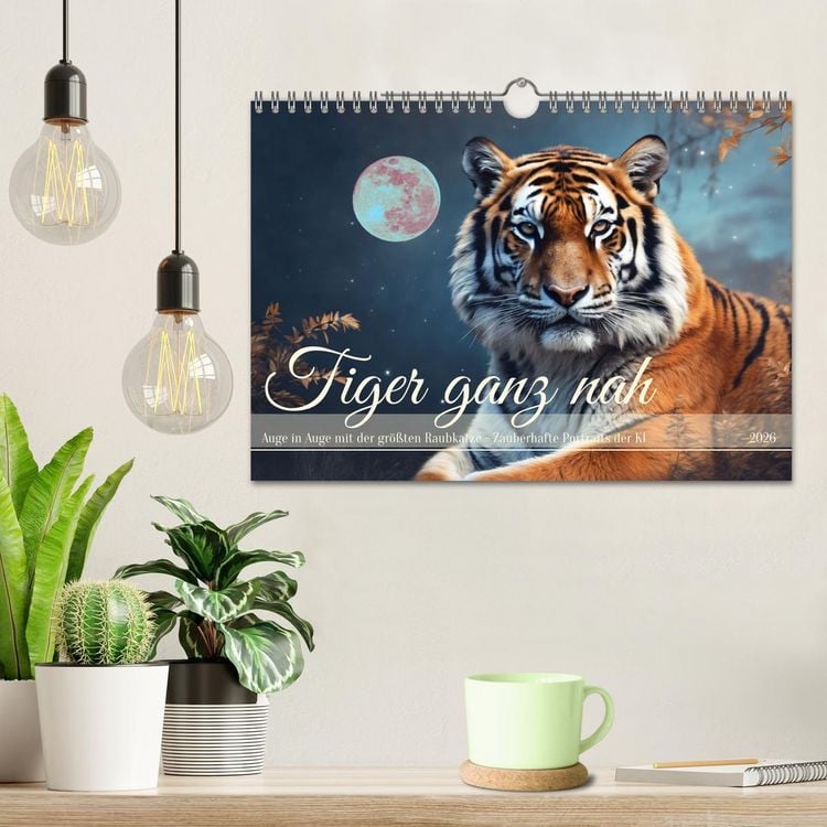 Produktbild: Tiger ganz nah (Wandkalender 2026 DIN A4 quer), CALVENDO Monatskalender