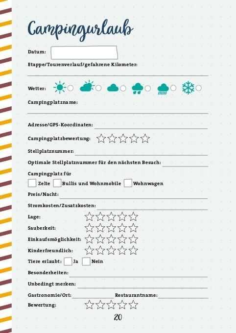 Produktbild: Unterwegs: Camping-Logbuch