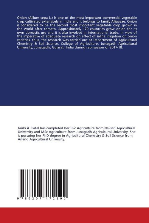 Produktbild: Effect Of Saline Irrigation Water On