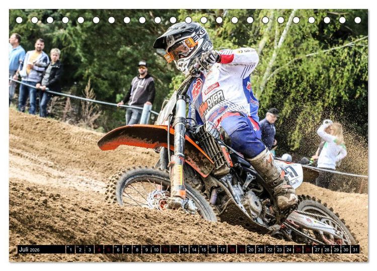 Produktbild: Motocross Racing 2026 (Tischkalender 2026 DIN A5 quer), CALVENDO Monatskalender