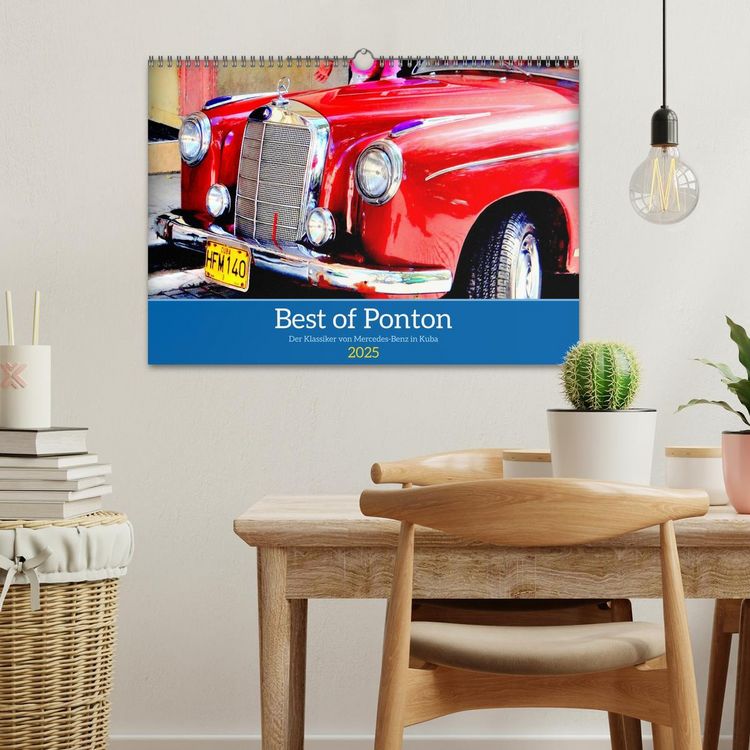 Produktbild: Best of Ponton - Der Klassiker von Mercedes-Benz in Kuba (Wandkalender 2025 DIN A3 quer), CALVENDO Monatskalender