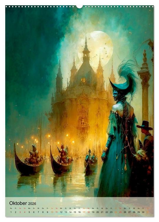 Produktbild: Venedig Karneval (Wandkalender 2026 DIN A2 hoch), CALVENDO Monatskalender
