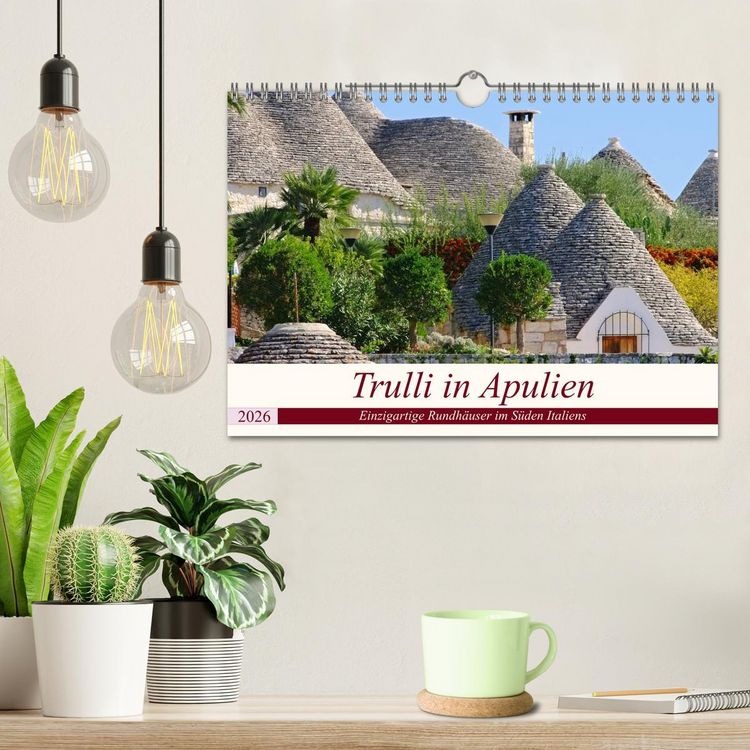 Produktbild: Trulli in Apulien - Einzigartige Rundh&auml;user im S&uuml;den Italiens (Wandkalender 2026 DIN A4 quer), CALVENDO Monatskalender