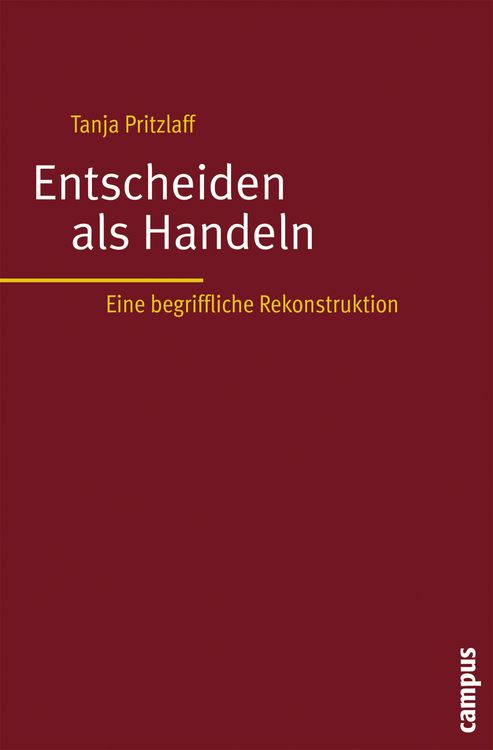 Produktbild: Entscheiden als Handeln