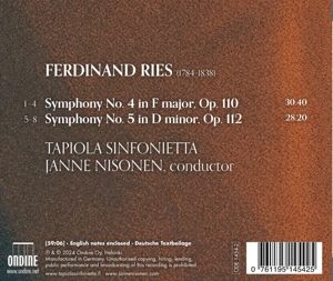 Produktbild: Ries: Sinfonien Nr. 4 & 5