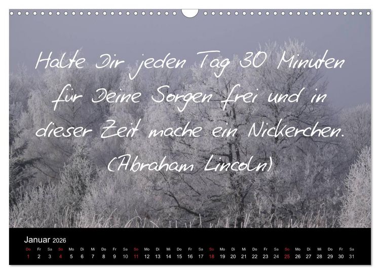 Produktbild: Positiv durch&acute;s Jahr (Wandkalender 2026 DIN A3 quer), CALVENDO Monatskalender