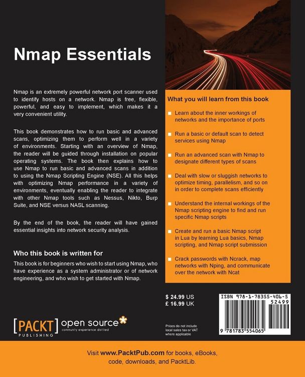 Produktbild: Nmap Essentials