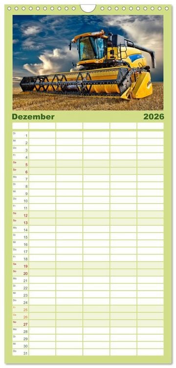 Produktbild: Familienplaner 2026 - Landwirtschaft - die Zukunft ist digital mit 5 Spalten (Wandkalender, 21 x 45 cm) CALVENDO