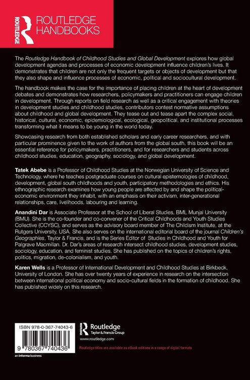 Produktbild: Routledge Handbook of Childhood Studies and Global Development