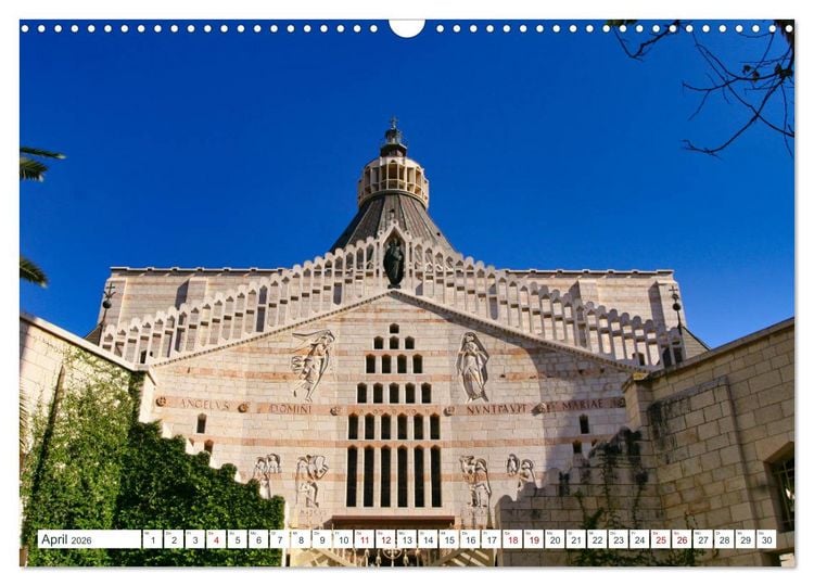 Produktbild: Biblische Orte in Israel mit Bibelstellen (Wandkalender 2026 DIN A3 quer), CALVENDO Monatskalender