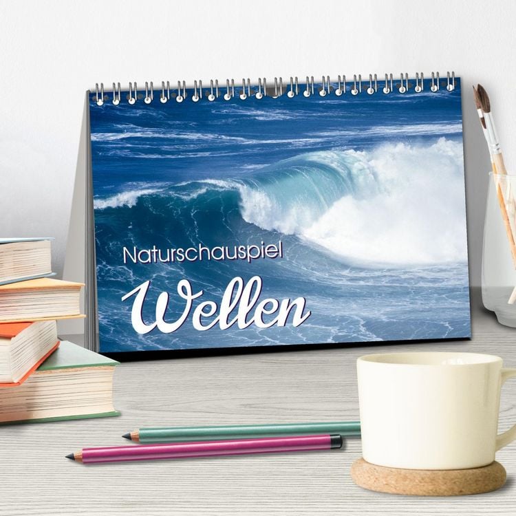 Produktbild: Naturschauspiel Wellen (Tischkalender 2026 DIN A5 quer), CALVENDO Monatskalender