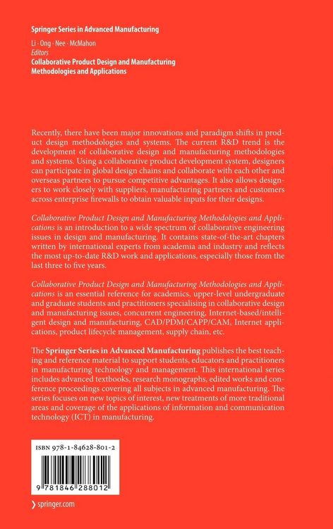 Produktbild: Collaborative Product Design and Manufacturing Methodologies and Applications