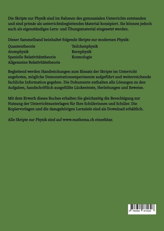 Produktbild: Skripte zur Physik - Moderne Physik