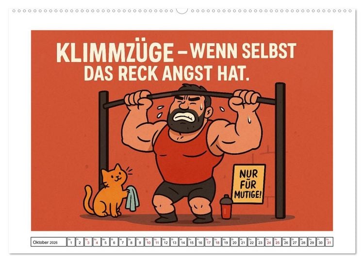 Produktbild: Kraftsport, Hanteln und Humor (hochwertiger Premium Wandkalender 2026 DIN A2 quer), Kunstdruck in Hochglanz