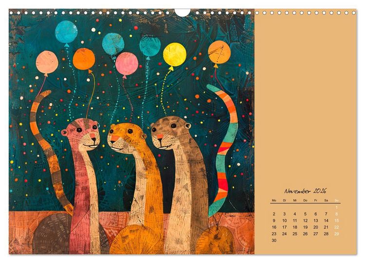 Produktbild: Wenn Tiere feiern (Wandkalender 2026 DIN A3 quer), CALVENDO Monatskalender