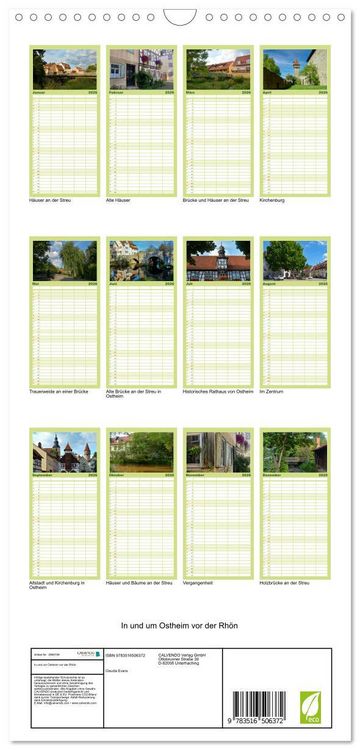 Produktbild: Familienplaner 2026 - In und um Ostheim vor der Rh&ouml;n mit 5 Spalten (Wandkalender, 21 x 45 cm) CALVENDO