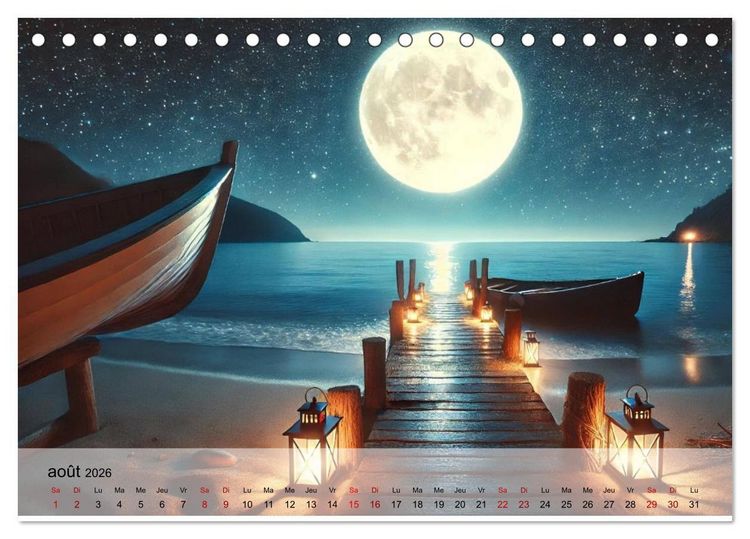 Produktbild: Chemins vers la mer (Calendrier de bureau 2026 DIN A5 vertical), CALVENDO calendrier mensuel