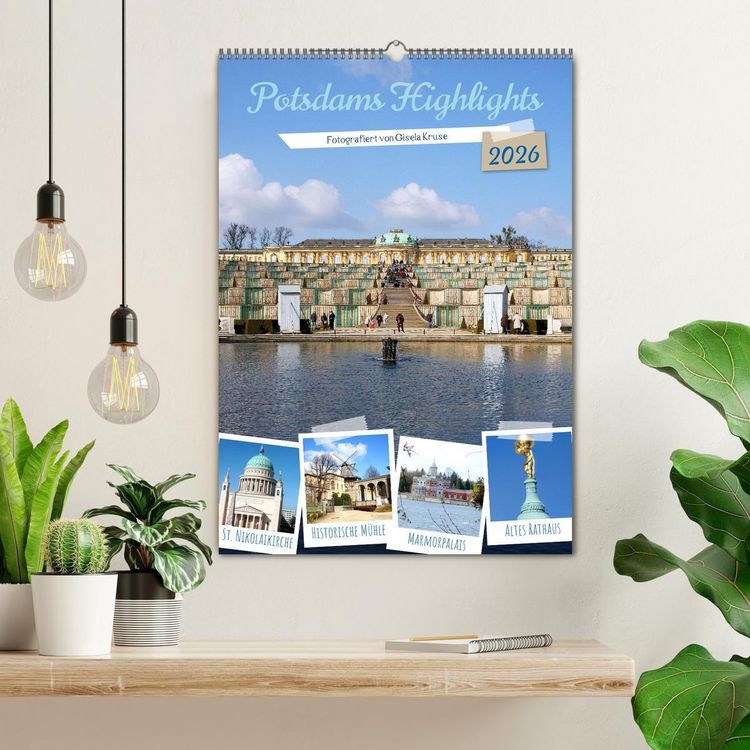 Produktbild: Potsdams Highlights (Wandkalender 2026 DIN A2 hoch), CALVENDO Monatskalender