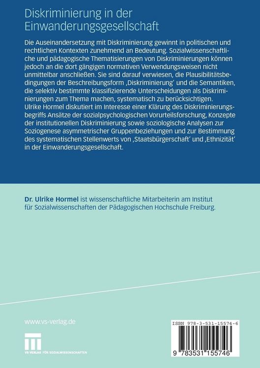 Produktbild: Diskriminierung in der Einwanderungsgesellschaft