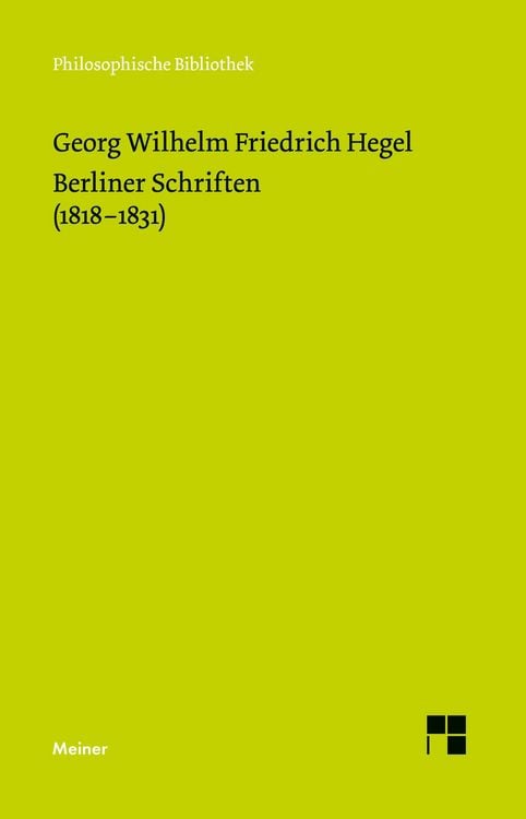 Produktbild: Berliner Schriften (1818–1831)