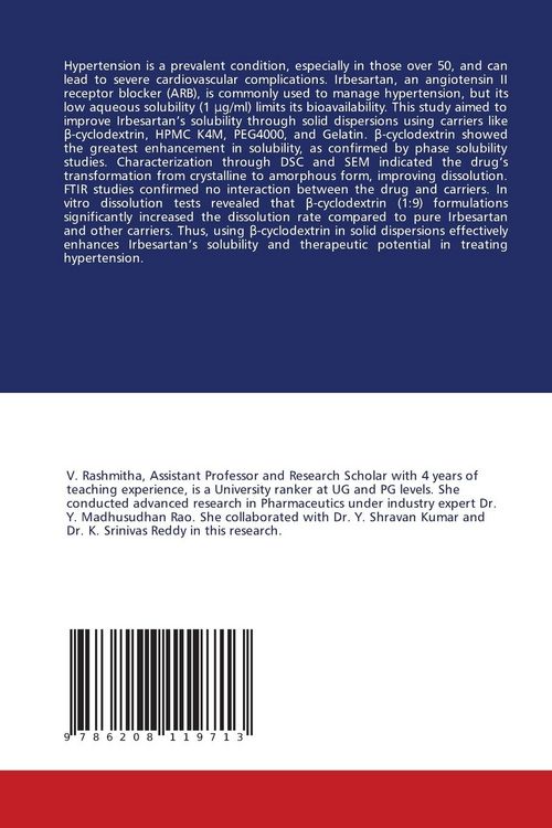 Produktbild: Enhancing Irbesartan Bioavailability via Solid Dispersion
