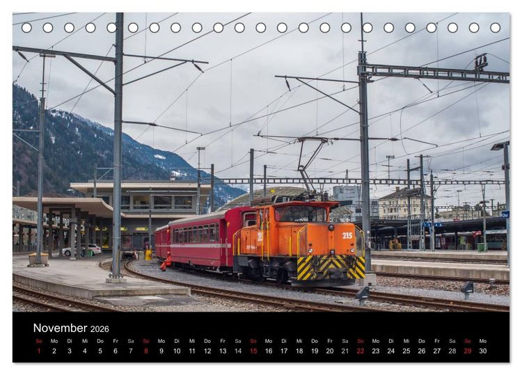 Produktbild: Mit der Bahn durch die Alpen (Tischkalender 2026 DIN A5 quer), CALVENDO Monatskalender