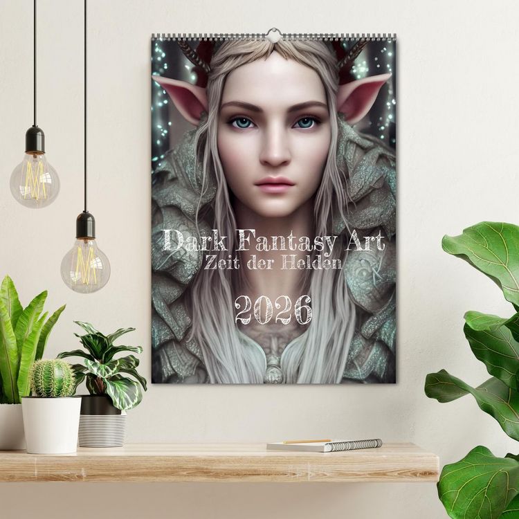 Produktbild: Dark Fantasy Art - Zeit der Helden (Wandkalender 2026 DIN A2 hoch), CALVENDO Monatskalender