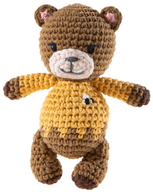 Produktbild: Heunec 930179 - B&auml;r geh&auml;kelt, Braun-Orange, 15cm