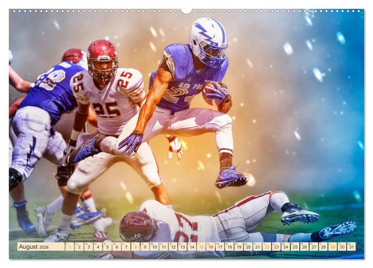 Produktbild: American Football - Fight (Wandkalender 2026 DIN A2 quer), CALVENDO Monatskalender